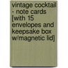 Vintage Cocktail - Note Cards [With 15 Envelopes and Keepsake Box W/Magnetic Lid] door Susan Waggoner