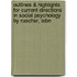 Outlines & Highlights For Current Directions In Social Psychology By Ruscher, Isbn