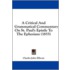 A Critical And Grammatical Commentary On St. Paul's Epistle To The Ephesians (1855)