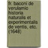 Fr. Baconi De Verulamio Historia Naturalis Et Experimentalis De Ventis, Etc. (1648)