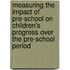 Measuring The Impact Of Pre-School On Children's Progress Over The Pre-School Period