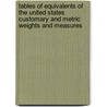 Tables Of Equivalents Of The United States Customary And Metric Weights And Measures by Unknown