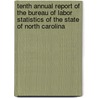 Tenth Annual Report Of The Bureau Of Labor Statistics Of The State Of North Carolina door State of North Carolina