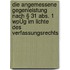 Die angemessene Gegenleistung nach § 31 Abs. 1 WpÜG im Lichte des Verfassungsrechts