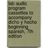 Lab Audio Program Cassettes to Accompany Dicho y Hecho Beginning Spanish, 7th Edition