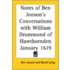 Notes Of Ben Jonson's Conversations With William Drummond Of Hawthornden January 1619