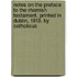 Notes On The Preface To The Rhemish Testament, Printed In Dublin, 1813. By Catholicus