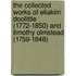 The Collected Works Of Eliakim Doolittle (1772-1850) And Timothy Olmstead (1759-1848)