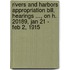 Rivers And Harbors Appropriation Bill, Hearings ..., On H. 20189, Jan 21 - Feb 2, 1915