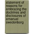 Statement Of Reasons For Embracing The Doctrines And Disclosures Of Emanuel Swedenborg