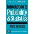 Introduction to Probability and Statistics from a Bayesian Viewpoint, Part 2, Inference