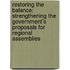 Restoring The Balance: Strengthening The Government's Proposals For Regional Assemblies