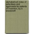 Alphabetical Index Of Patentees And Applicants For Patents Of Invention, By B. Woodcroft