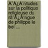 Ã¯Â¿Â½Tudes Sur La Politique Religieuse Du Rã¯Â¿Â½Gue De Philippe Le Bel ...