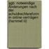 Agb: Notwendige Änderungen Nach Der Schuldrechtsreform In Online-verträgen (hammel Iii)