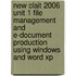 New Clait 2006 Unit 1 File Management And E-Document Production Using Windows And Word Xp
