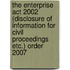 The Enterprise Act 2002 (Disclosure Of Information For Civil Proceedings Etc.) Order 2007