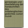 Genealogie Und Uberlieferung Der Handschriften Des Mittelenglischen Gedichtes Cursor Mundi door Heinrich Hupe