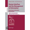 Human Interface And The Management Of Information. Interacting In Information Environments by Unknown