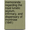 Memoranda Regarding the Royal Lunatic Asylum, Infirmary, and Dispensary of Montrose (1841) door Richard Poole