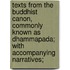 Texts From The Buddhist Canon, Commonly Known As Dhammapada; With Accompanying Narratives;