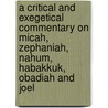 A Critical And Exegetical Commentary On Micah, Zephaniah, Nahum, Habakkuk, Obadiah And Joel door Smith J.M. Powis (John Merlin Powis)