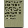 Inquiry Into The Best Mode Of Supplying The City Of Boston With Water For Domestic Purposes door Nathan Hale