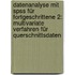 Datenanalyse Mit Spss Für Fortgeschrittene 2: Multivariate Verfahren Für Querschnittsdaten