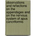 Observations And Reflections On The Appendages And On The Nervous System Of Apus Cancriformis