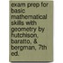 Exam Prep For Basic Mathematical Skills With Geometry By Hutchison, Baratto, & Bergman, 7th Ed.