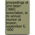 Proceedings Of John Bean (1660) Association, At Its Annual Reunion At Boston, September 5, 1900