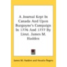 A Journal Kept in Canada and Upon Burgoyne's Campaign in 1776 and 1777 by Lieut. James M. Hadden door James M. Hadden