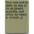 From New York To Delhi, By Way Of Rio De Janeiro, Australia, And China. By Robert B. Minturn, Jr.