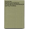 Journal De Mathã¯Â¿Â½Matiques Ã¯Â¿Â½Lã¯Â¿Â½Mentaires [Et Spã¯Â¿Â½Ciales]. door Onbekend