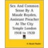 Sex And Common Sense By A Maude Royden, Assistant Preacher At The City Temple London 1918 To 1920