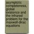 Asymptotic Completeness, Global Existence And The Infrared Problem For The Maxwell-Dirac Equations