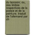 Du Laocoon; Ou, Des Limites Respectives De La Poesie Et De La Peinture. Traduit De L'Allemand Par Ch