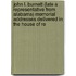 John L. Burnett (Late A Representative From Alabama) Memorial Addresses Delivered In The House Of Re