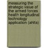 Measuring the Strategic Value of the Armed Forces Health Longitudinal Technology Application (Ahlta)