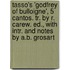 Tasso's 'Godfrey Of Bulloigne', 5 Cantos. Tr. By R. Carew. Ed., With Intr. And Notes By A.B. Grosart