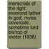Memorials of the Right Reverend Father in God, Myles Coverdale, Sometime Lord Bishop of Exeter (1838)
