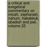 A Critical And Exegetical Commentary On Micah, Zephaniah, Nahum, Habakkuk, Obadiah And Joel, Volume 22 door William Hayes Ward