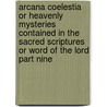 Arcana Coelestia Or Heavenly Mysteries Contained In The Sacred Scriptures Or Word Of The Lord Part Nine door Emanuel Swedenborg