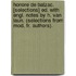 Honore De Balzac. [Selections] Ed. With Engl. Notes By H. Van Laun. (Selections From Mod. Fr. Authors).