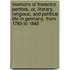 Memoirs Of Frederick Perthes, Or, Literary, Religious, And Political Life In Germany, From 1789 To 1843
