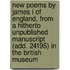 New Poems By James I Of England, From A Hitherto Unpublished Manuscript (Add. 24195) In The British Museum