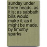Sunday Under Three Heads. As It Is; As Sabbath Bills Would Make It; As It Might Be Made. By Timothy Sparks by 'Charles Dickens'