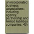Unincorporated Business Associations, Including Agency, Partnership and Limited Liabilities Companies, 4th