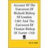 Account Of The Executors Of Richard Bishop Of London 1303 And The Executors Of Thomas Bishop Of Exeter 1310