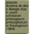 Platonis Doctrina De Deo E Dialogis Eius In Usum Scholarum Philologorum Philosophorum Et Theologorum (1804)